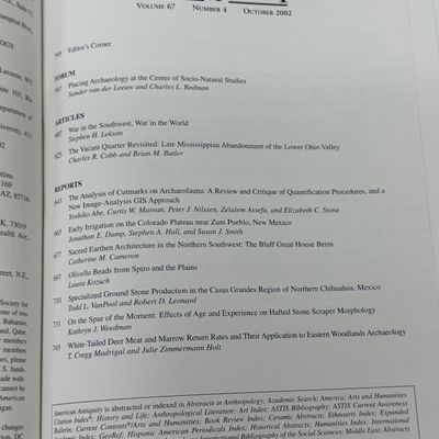 American Antiquity Journal - Vol. 67, No. 4 (October 2002)