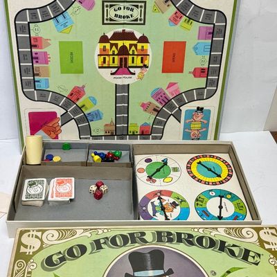 Vintage 1965 Go For Broke Board Game by Selchow & Righter