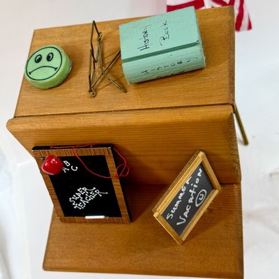 Vintage Teacher & School Miniature Collectibles Lot with Snoopy Plaque