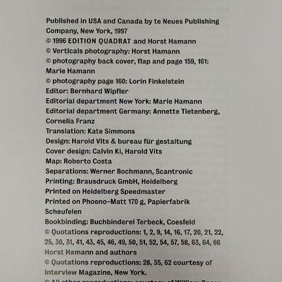 "New York Vertical" Photography Book by Horst Hamann (1997)