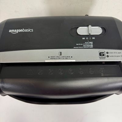 AmazonBasics 6-Sheet Paper and Credit Card Shredder