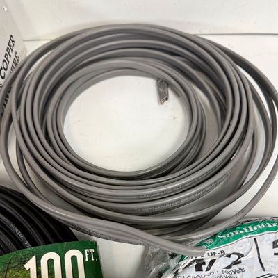 Assorted Electrical & Sprinkler Wire Lot - Romex, Southwire, Carol Brand