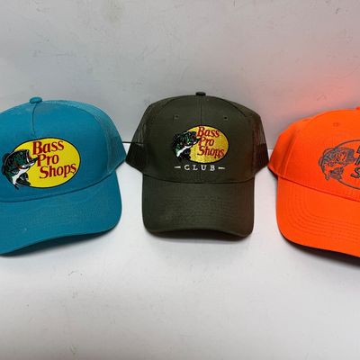 Bass Pro Shops Trucker & Baseball Hats - Lot of 3