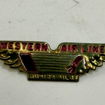 Vintage Western Air Lines Junior Pilot Wing Pin