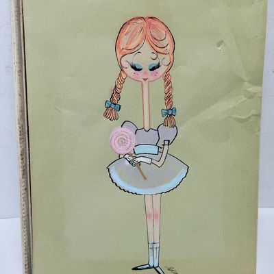 Edward Gorey Signed Illustration of Ballerina Detail