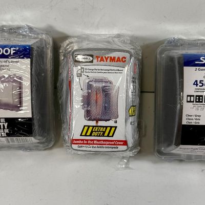 Sealproof & TayMac Weatherproof In-Use Electrical Outlet Covers - Lot of 3