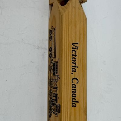 Vintage Wooden Train Whistle - Victoria, Canada Souvenir
