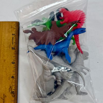Vintage Plastic Dinosaur and Prehistoric Toy Figures - Lot of 14