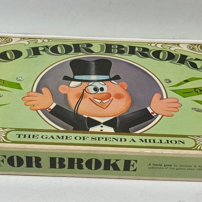 Vintage 1965 Go For Broke Board Game by Selchow & Righter