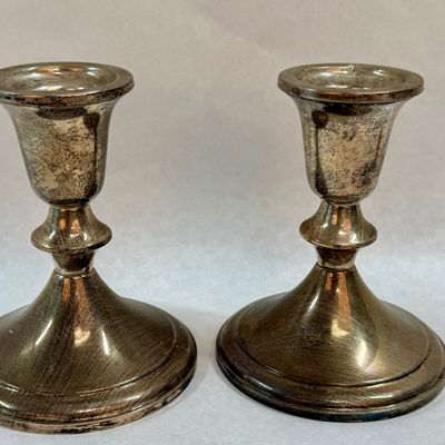 Towle Sterling Silver Weighted Candlesticks - Pair