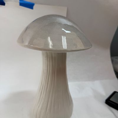 Vintage Ceramic Mushroom Figurine
