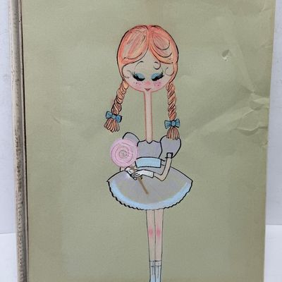 Edward Gorey Signed Illustration of Ballerina Detail