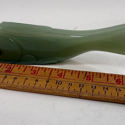 Carved Jadeite or Hardstone Fish Figurine