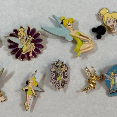 Assorted Disney Tinker Bell Trading Pins - Lot of 10