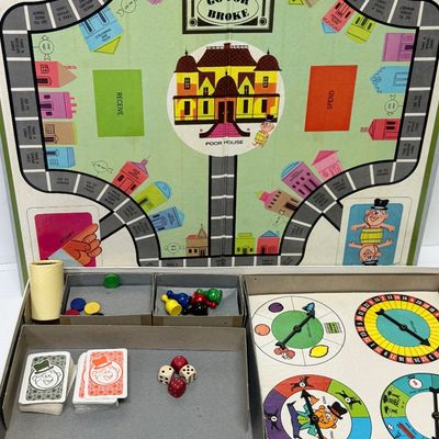 Vintage 1965 Go For Broke Board Game by Selchow & Righter