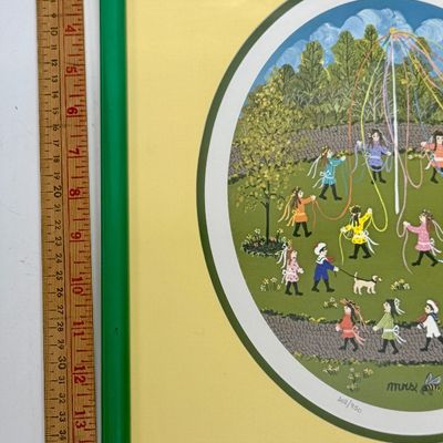 Signed & Numbered Folk Art Print 'Maypole Dance' by MRS BEE LE 208/950