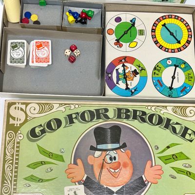 Vintage 1965 Go For Broke Board Game by Selchow & Righter