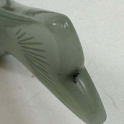Carved Jadeite or Hardstone Fish Figurine
