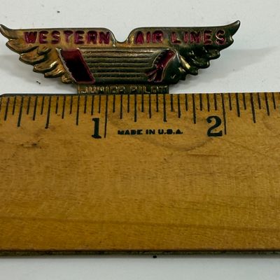 Vintage Western Air Lines Junior Pilot Wing Pin