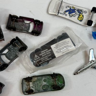 Vintage Diecast Cars, Toy Airplane, Skateboard & Motorcycle Lot