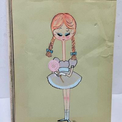 Edward Gorey Signed Illustration of Ballerina Detail