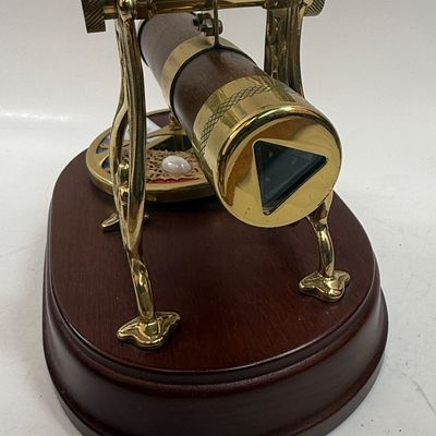 Vintage Brass and Wood Kaleidoscope Music Box