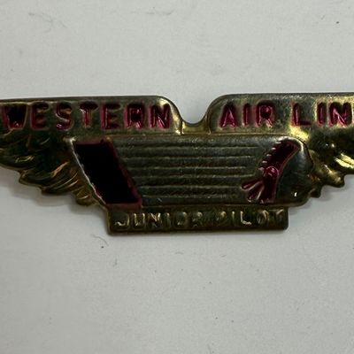 Vintage Western Air Lines Junior Pilot Wing Pin