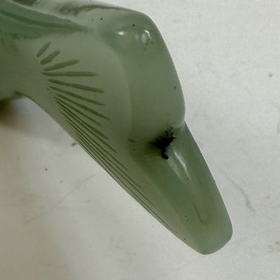 Carved Jadeite or Hardstone Fish Figurine