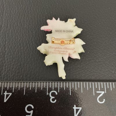 Seraphim Classics Roman Inc. Pink Floral Brooch Pin (2001)