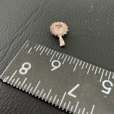 Sterling Silver Cubic Zirconia Halo Pendant