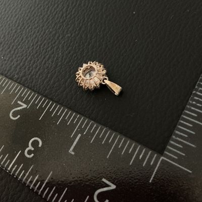 Sterling Silver Cubic Zirconia Halo Pendant