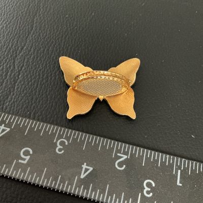 Vintage Cloisonné Enamel Butterfly scarf slide