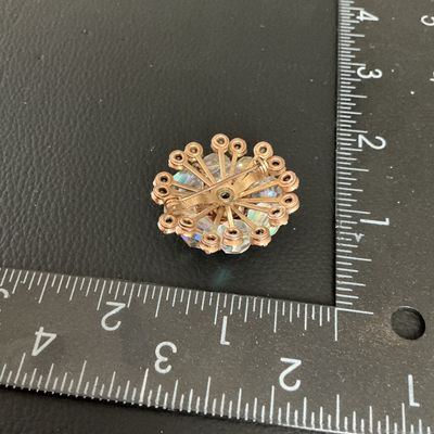 Vintage Aurora Borealis Rhinestone and Crystal Brooch
