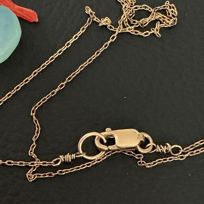 925 Gold Tone Coral and Chalcedony Pendant Necklace