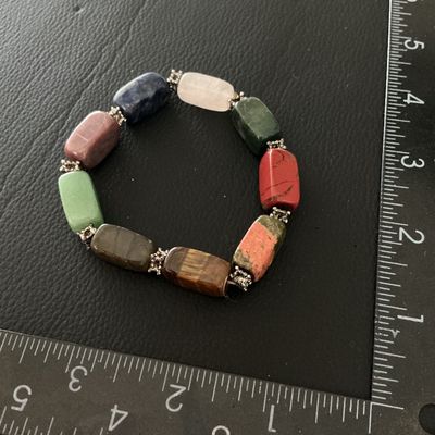 Multi-Gemstone Stretch Bead Bracelet