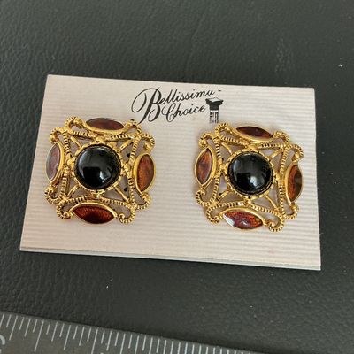 Bellissimo Choice Vintage Style Gold-Tone Clip-On Earrings