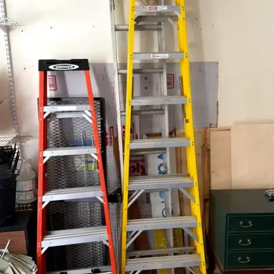 Three Werner & Aluminum Ladders