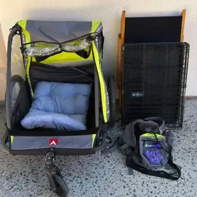 Allen Dog Stroller, Step Ladder & Pet Cage