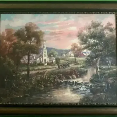 Carl Valente “Vermont’s Colonial Times” Rural Landscape Print