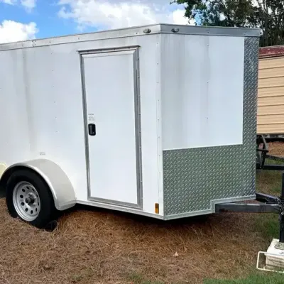 Douglas Trailers White Enclosed Utility Trailer