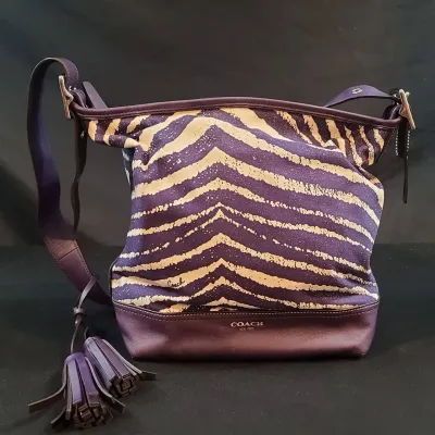 Coach Zebra Print Shoulder Bag