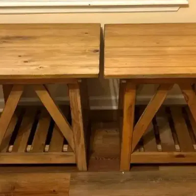 Matching Wood Side Tables