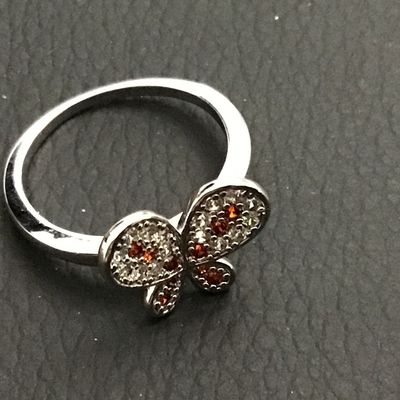 Rhinestone Crystal Butterfly Ring