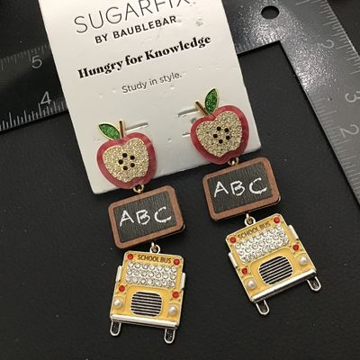 Sugar Fix School Statement Earrings