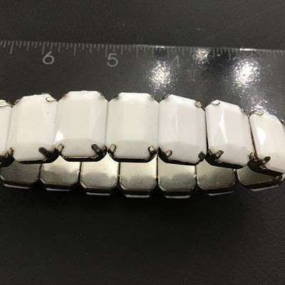 Vintage White Faux Cabachon Bracelet