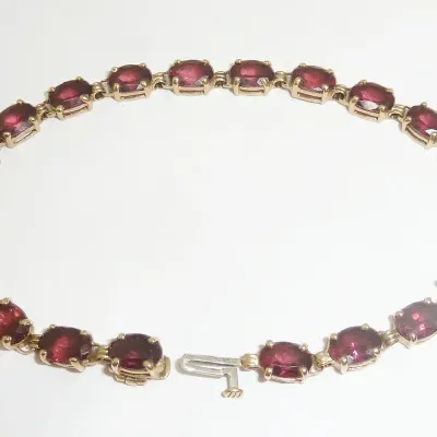 more jewelry, 14K Garnet bracelet