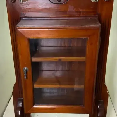 Victorian Mahogany Medicine Cabinet