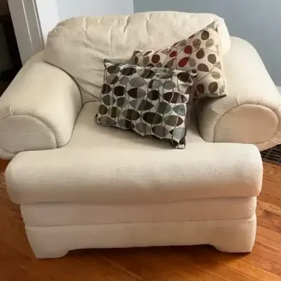 Oversized Cream Armchair