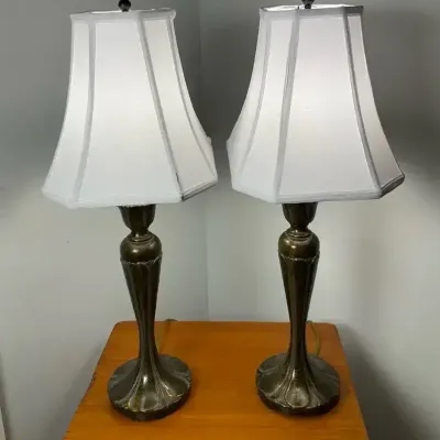 Art Nouveau Bronze Table Lamps
