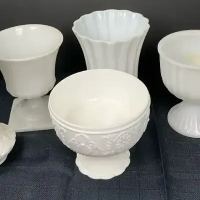 Milk Glass Vase Assortment